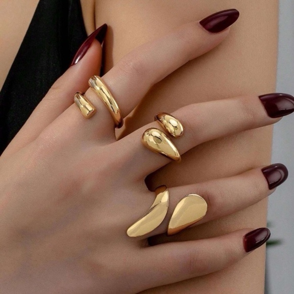 3pcs Set NonFading  Fashionable Retaining Ring Set free ADDS ON